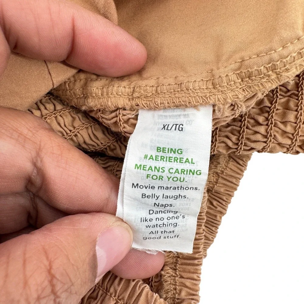 Aerie Cowgirl Western Sweetheart Neck Brown Crop Top Festival Coquette Y2K XL - Picture 4 of 6